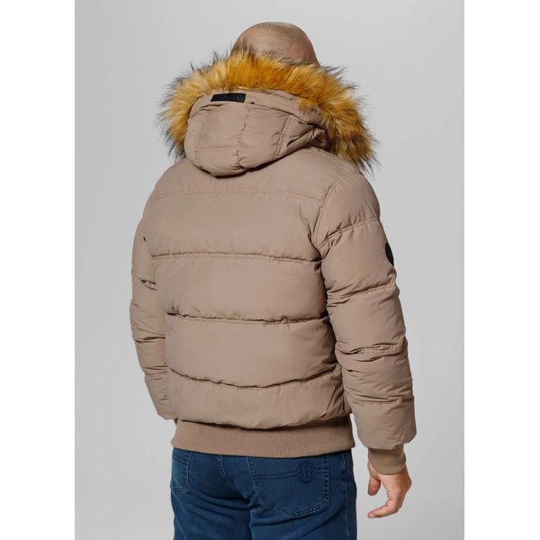 Kurtka męska Burnt Quilted Hooded Jacket Pitbull West Coast - Dark Sand