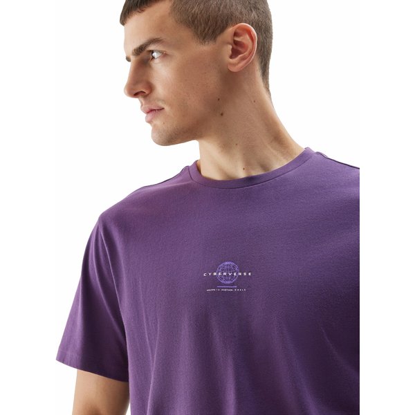Koszulka męska 4FAW23TTSHM0889 4F - fiolet