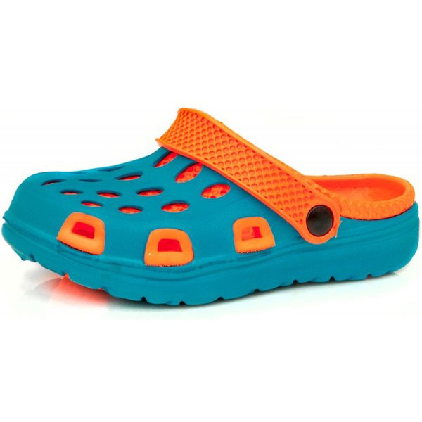 Klapki Silvi Jr Aqua-Speed - niebiesko-pomarańczowe