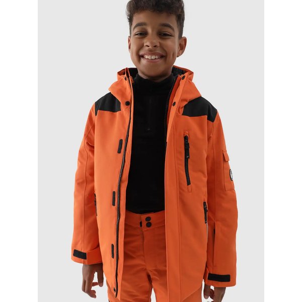 Kurtka narciarska chłopięca TTJAM538 4F - pomarańcz