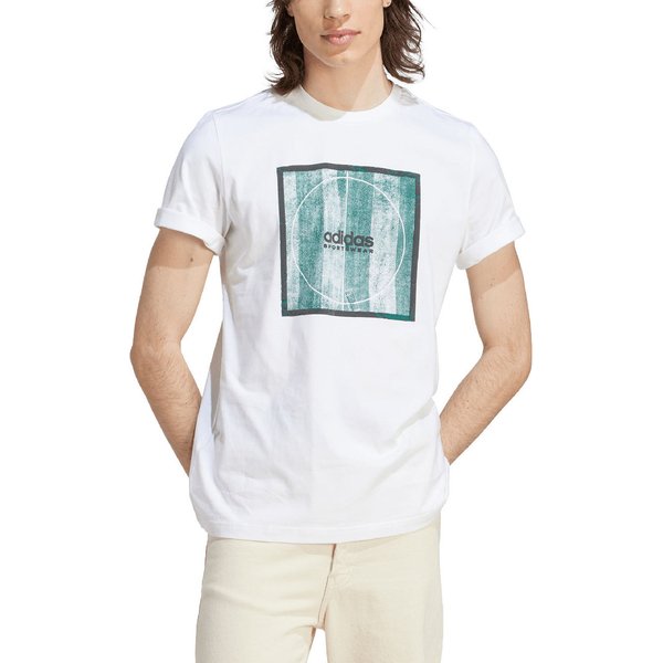 Koszulka męska Tiro Box Graphic Adidas - biała