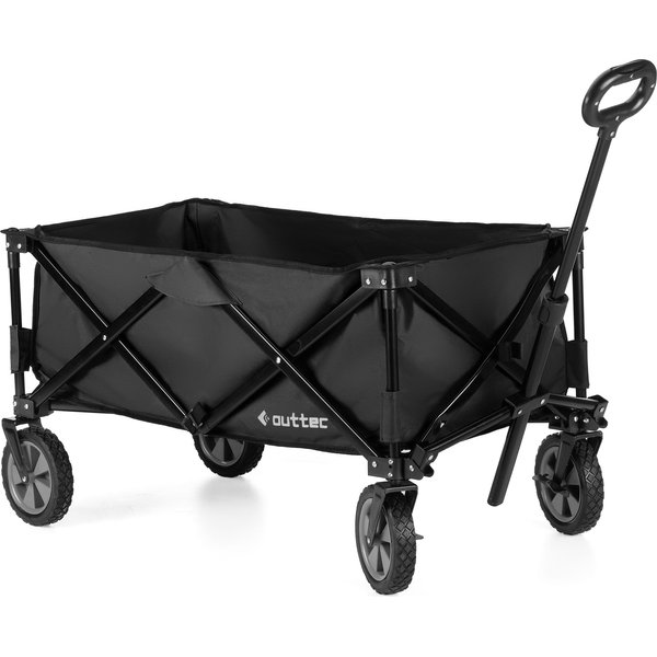 Wózek turystyczny składany 120L Outtec - czarny