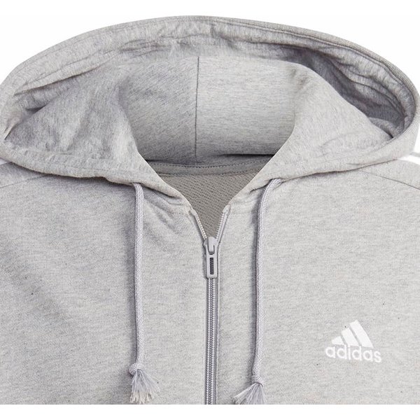 Bluza męska Essentials French Terry 3-Stripes Full-Zip Adidas - szary