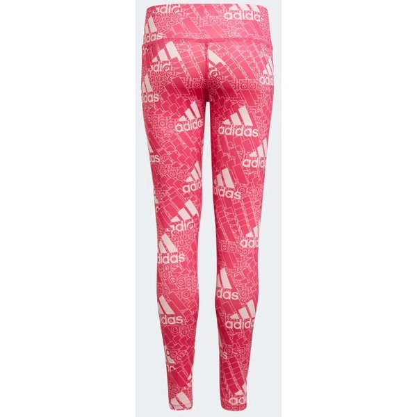Legginsy juniorskie Aeroready Designed to Move Brand Love Long Tights Adidas - różowe