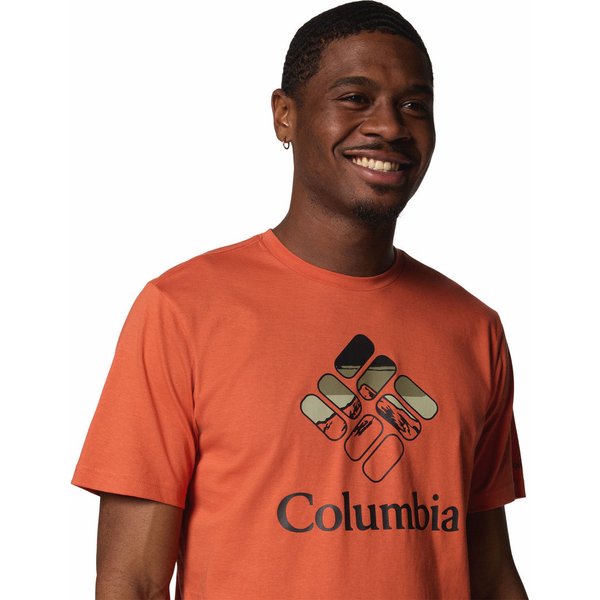 Koszulka męska Rapid Ridge Graphic Tee Columbia - Tuscan/Heavenly Stacked Gem