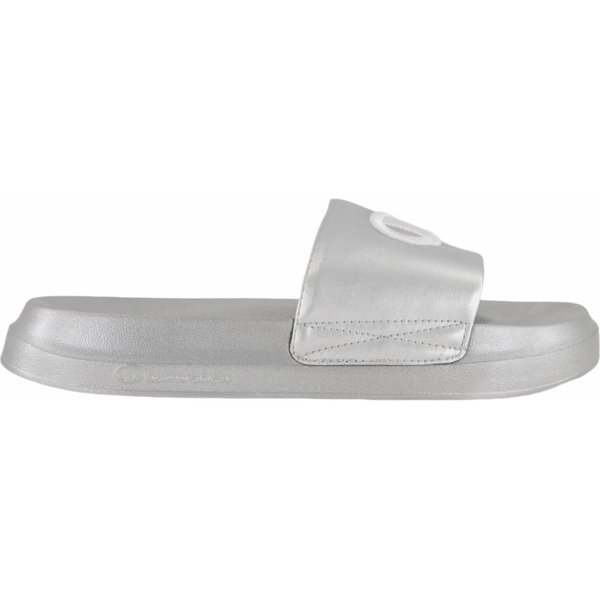 Klapki Slide Miami Platform Champion - srebrne