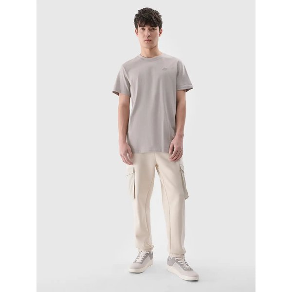 Koszulka męska TTSHM2074 4F - ciepły jasny szary