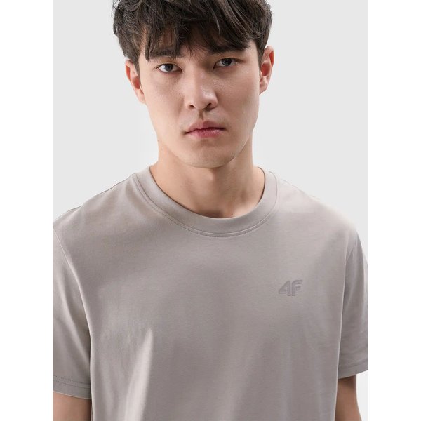 Koszulka męska TTSHM2074 4F - ciepły jasny szary