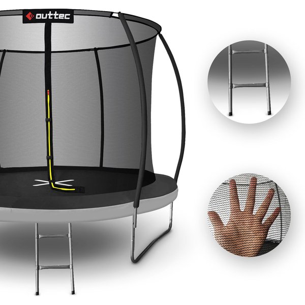 Trampolina Pumpkin 305cm 10ft Outtec - czarna/szara
