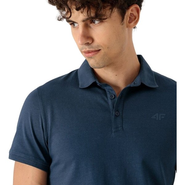 Koszulka męska polo H4L22 TSM355 4F - denim