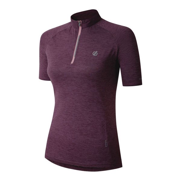 Koszulka rowerowa damska Pedal Through It II Dare2B - Deep Plum