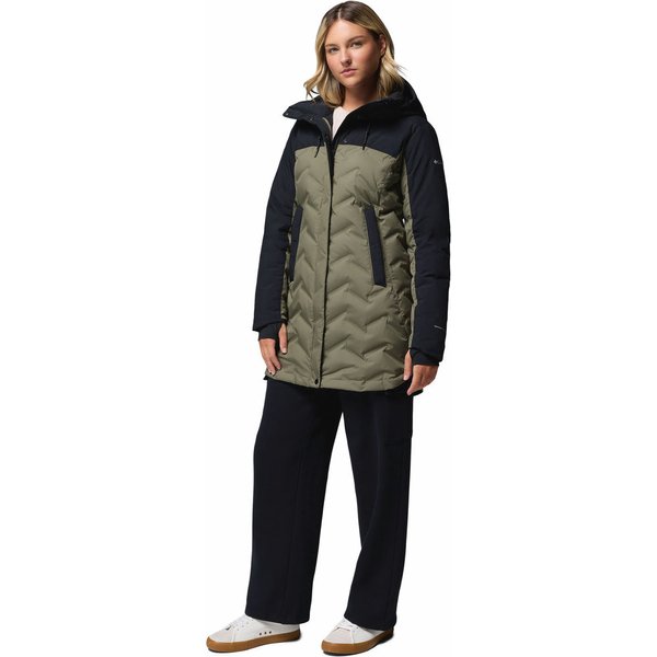 Płaszcz puchowy damski Mountain Croo III Mid Down Columbia - stone green, black
