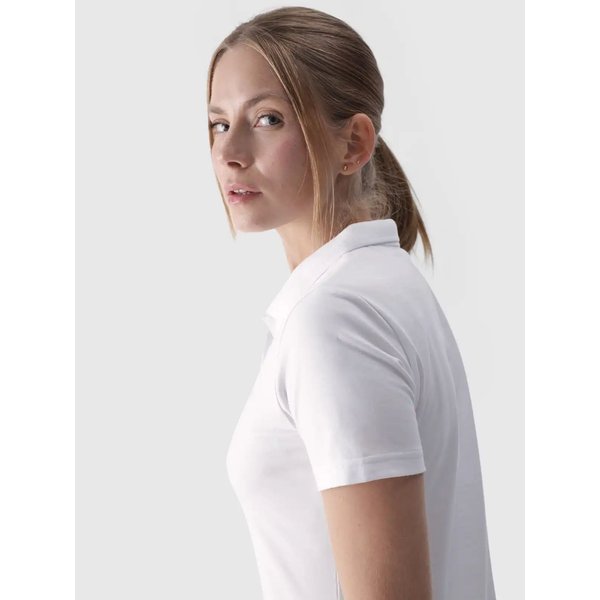 Koszulka damska polo 4FWMM00TPTSF317 4F - biały