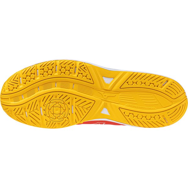 Buty halowe Cyclone Speed 4 Mizuno - Radiant Red/White/Carrot Curl