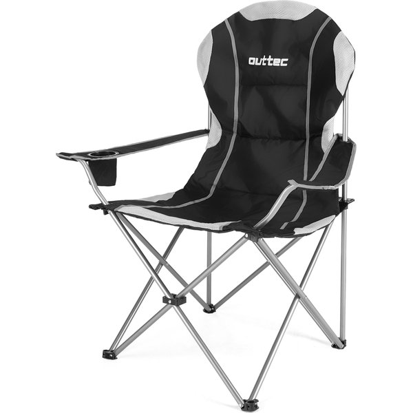 Krzesło turystyczne składane z pokrowcem Outtec - czarne