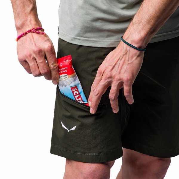 Spodenki trekkingowe męskie Puez 4 Salewa - dark olive