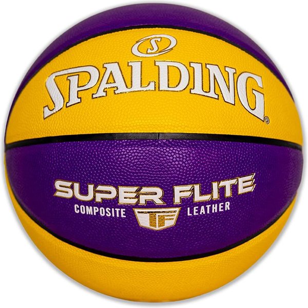 Piłka do koszykówki Super Flite 7 Spalding - fioletowy/żólty