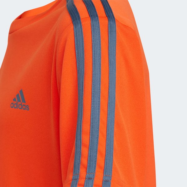 Koszulka juniorska Designed 2 Move 3-Stripes Tee Adidas - pomarańczowa