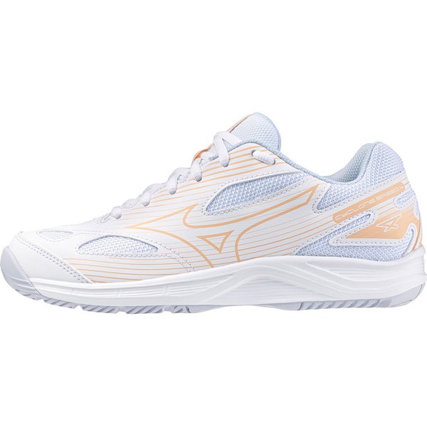 Buty halowe Cyclone Speed 4 Mizuno - White/Peach Parfait/Halogen Blue