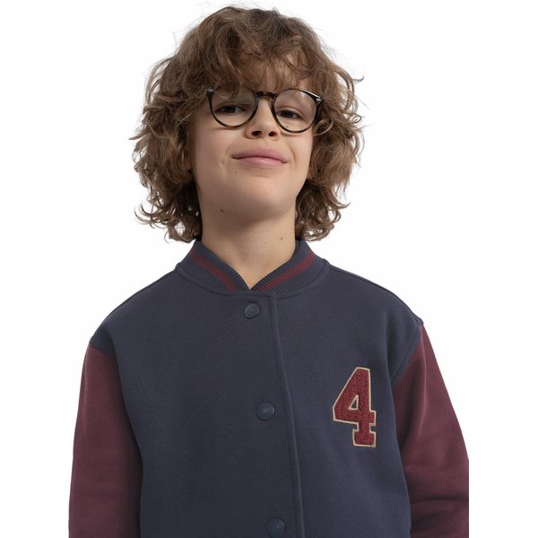 Bluza chłopięca 4FJAW23TSWSM635 4F - granat