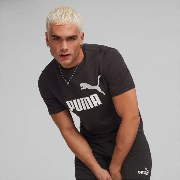 Koszulka męska Essentials+ 2 Colour Logo Tee Puma - czarny/biały