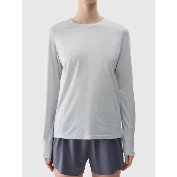 Longsleeve damski TFLOF328 4F - chłodny jasny szary