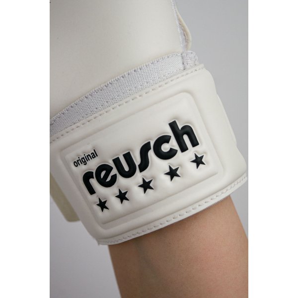 Rękawice bramkarskie juniorskie Legacy Arrow Solid Reusch - white