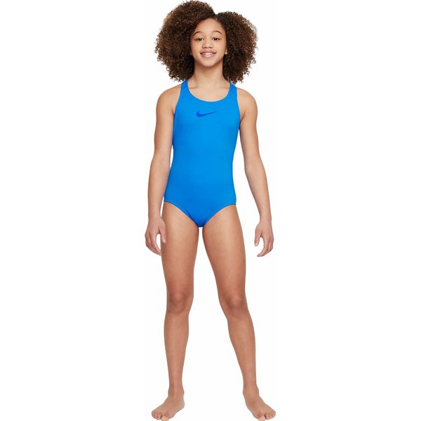 Strój kąpielowy dziewczęcy Racerback Nike Swim - niebieski