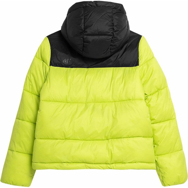 Kurtka puchowa damska 4FAW23TDJAF230 4F - soczysta zieleń