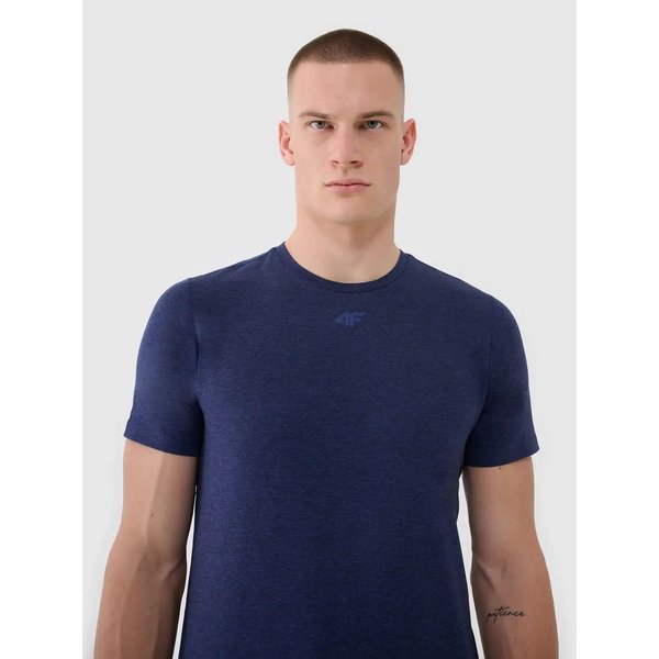 Koszulka męska TFTSM1344 4F - ciemny granat melanż
