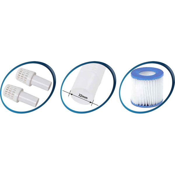 Basen stelażowy 300x76cm z pompą filtracyjną Enero