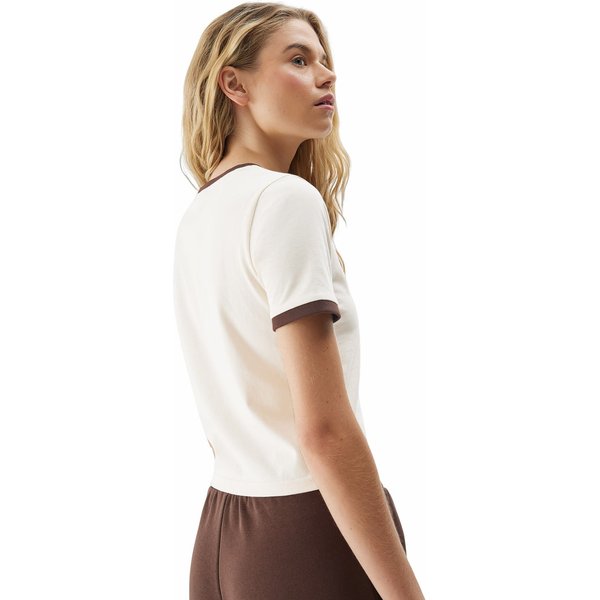 Koszulka damska 4FAW23TTSHF0879 4F - kremowy