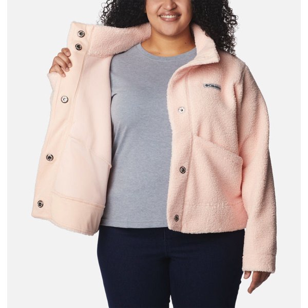 Kurtka polarowa damska Panorama Snap Fleece Jacket Columbia - pomarańczowy