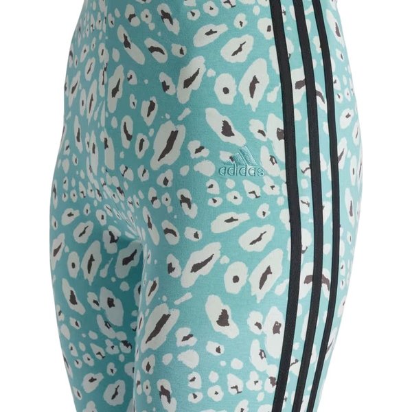Legginsy damskie Essentials 3-Stripes Animal Print Adidas - Multicolor/Black