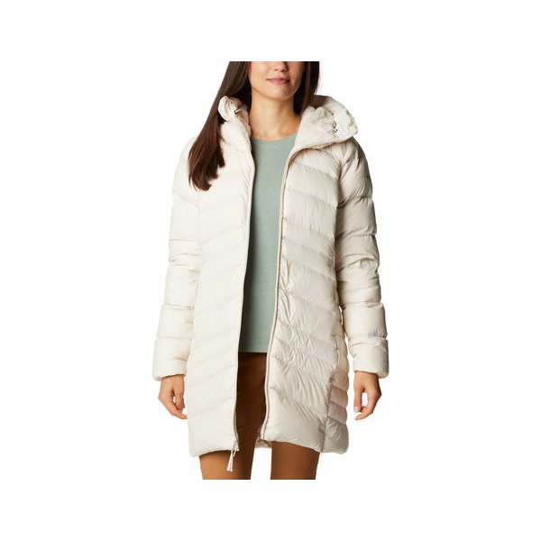 Płaszcz puchowy damski Autumn Park Down Mid Columbia - Chalk