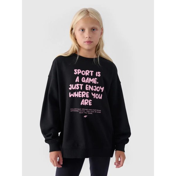 Bluza dziewczęca TSWSF1214 4F - głęboka czerń