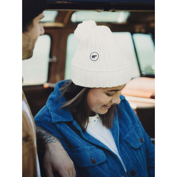 Czapka Trony OS Pompon MÜ Eisbar - grey white