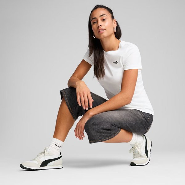 Koszulka damska Essentials Small No.1 Logo Tee Puma - white