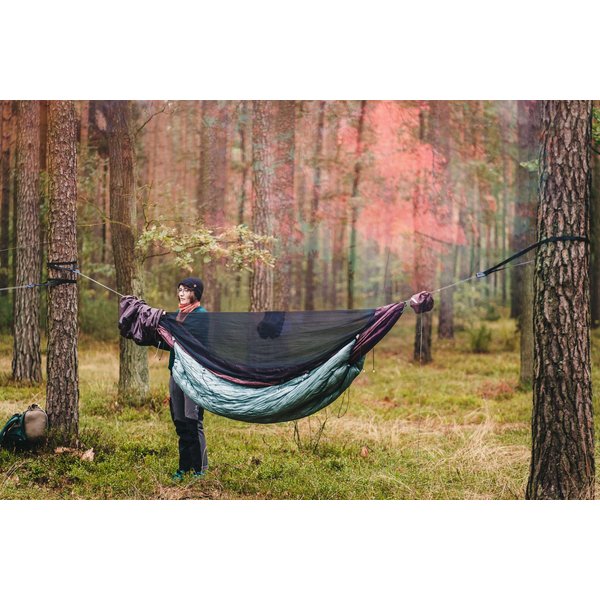 Hamak dwuosobowy z moskitierą Draka 330x145cm Lesovik - Burgundy Ron