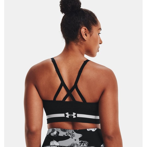 Biustonosz sportowy damski Seamless Low Long Under Armour - czarny