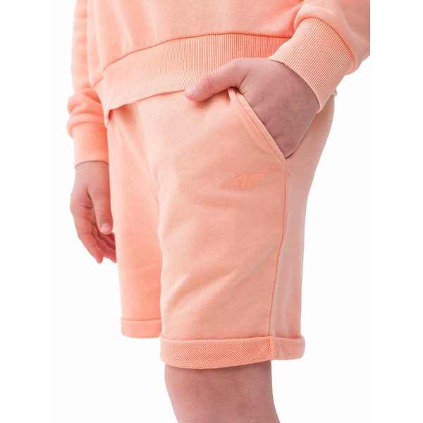 Spodenki chłopięce 4FJWSS24TSHOM279 4F - pudrowy koral