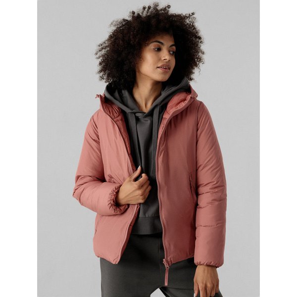 Kurtka puchowa dwustronna damska HOZ21 KUDP604 Outhorn - różowa