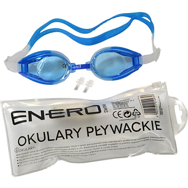 Okulary pływackie juniorskie z zatyczkami Enero