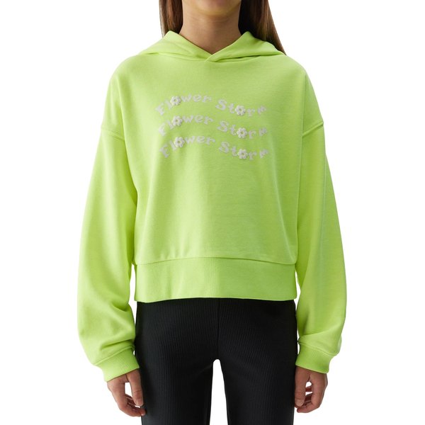 Bluza dziewczęca 4FJWSS24TSWSF0945 4F - żółty neon