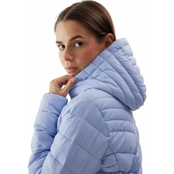 Kurtka puchowa damska 4FWSS24TDJAF351 4F - jasny niebieski