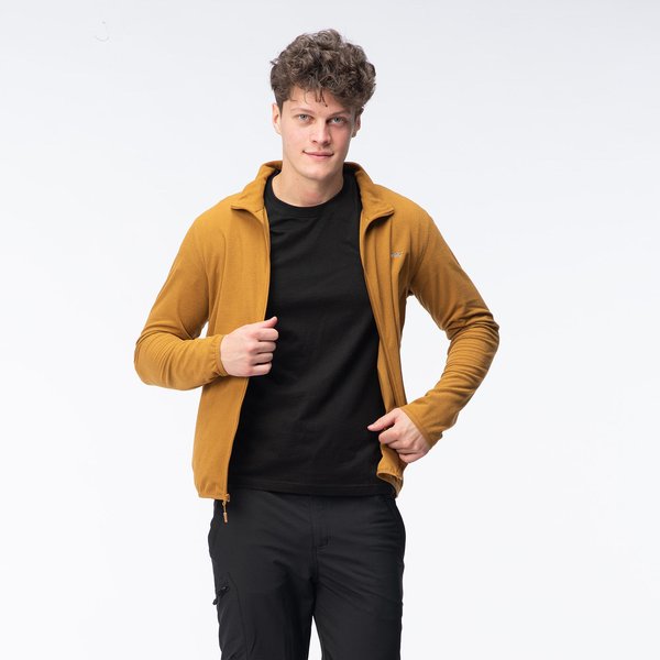 Polar męski Damis II Full Zip Hi-Tec - Bronze Brown