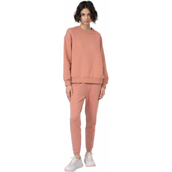 Spodnie dresowe damskie 4FSS23TTROF333 4F - łososiowe