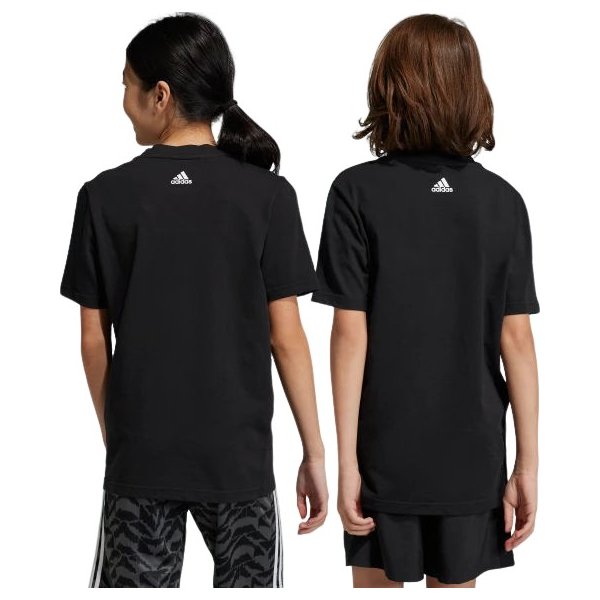Koszulka juniorska Essentials Linear Logo Adidas - czarny