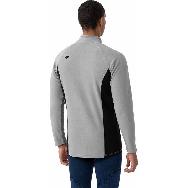 Bluza polarowa męska 4FAW23UFLEM035 4F - średni szary