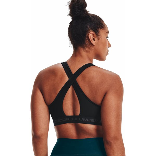Biustonosz sportowy damski Crossback Mid Bra Under Armour - black